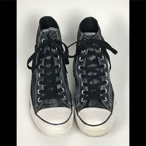 Women’s Black Converse Hi Top Sneaker Sz 10